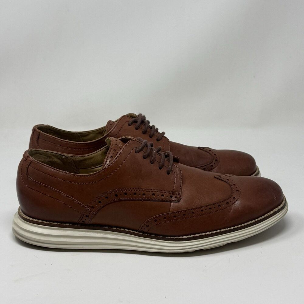 Cole Haan OriginalGrand Wingtip Oxford Derby Shoes Mens 10.5 M Brown Leather